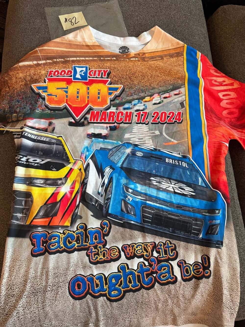 Bristol Motor Speedway Food City 500 All Over Print T-Shirt March 17 2024